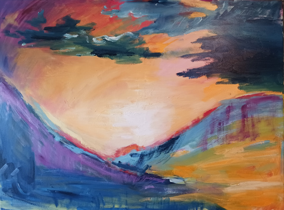 ABSTRACT IMPRESSIONIST SUNSET