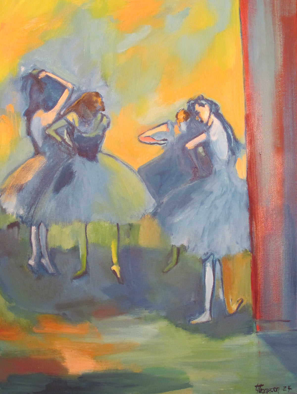 DANCERS IN BLUE